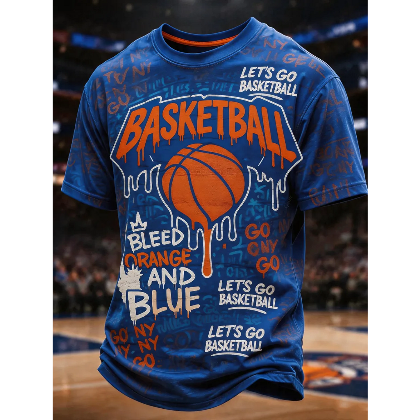 Men'S NYK Basketball Print Shirt V8 DATND TANTD 090626