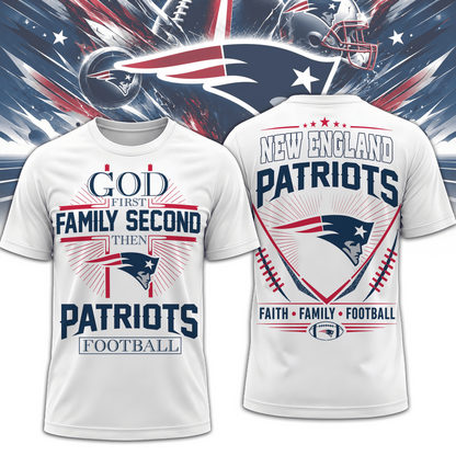 NE x NFL Faith, Family, Football 3D Shirt