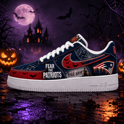NE x NFL Fear The Team Halloween AF1 Sneakers 1807