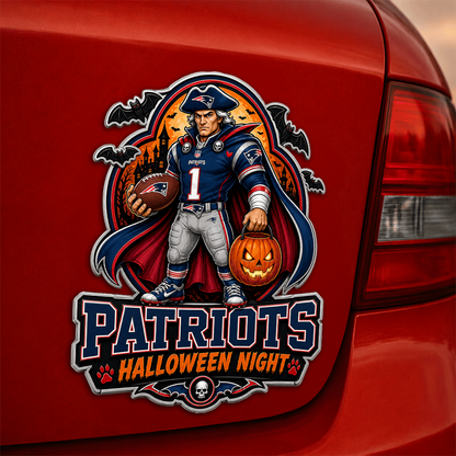 NE x NFL Halloween Edition Car Namge Badge