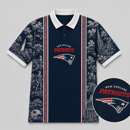 NE x NFL Heritage Cityscape Polo Shirt for Loyal Fans