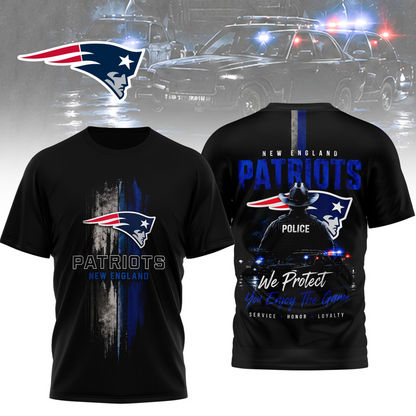 NE x NFL Premium Police Tribute Team 3D Shirt