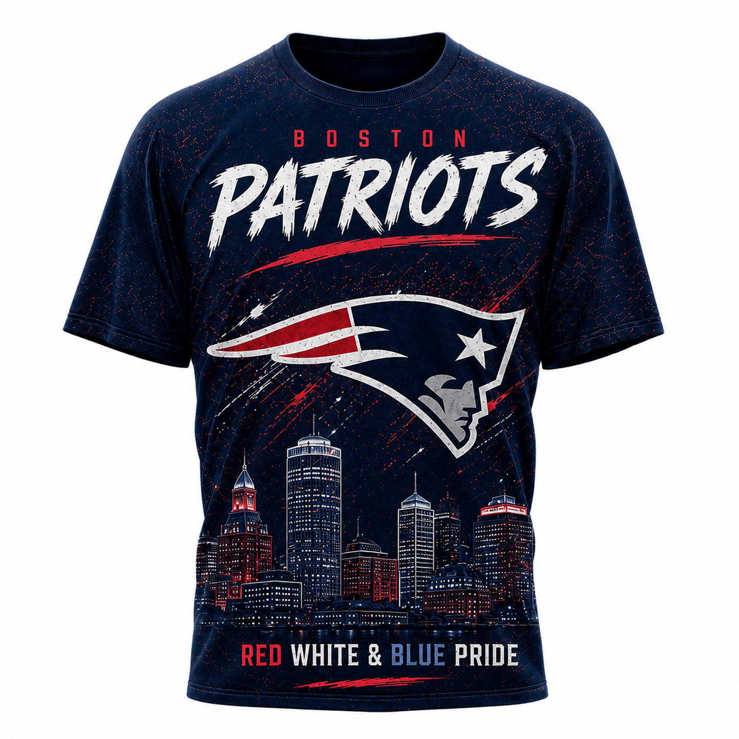 NE x NFL Premium Skyline Pride Football T-Shirt
