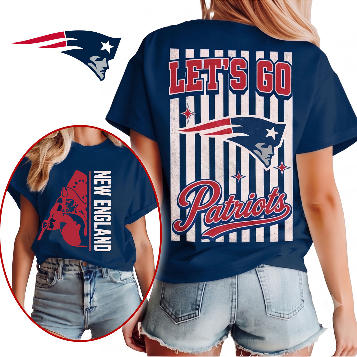 NE x NFL Premium Victory Stripe 3D Shirt