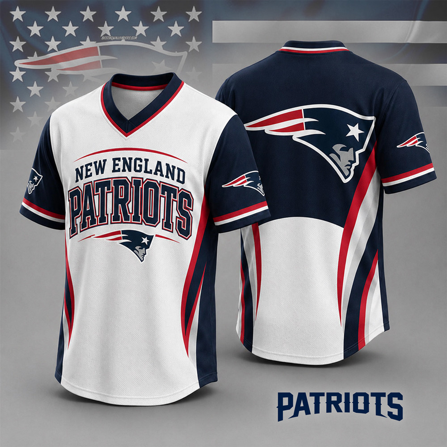 NE x NFL Team Spirit V-Neck Jersey