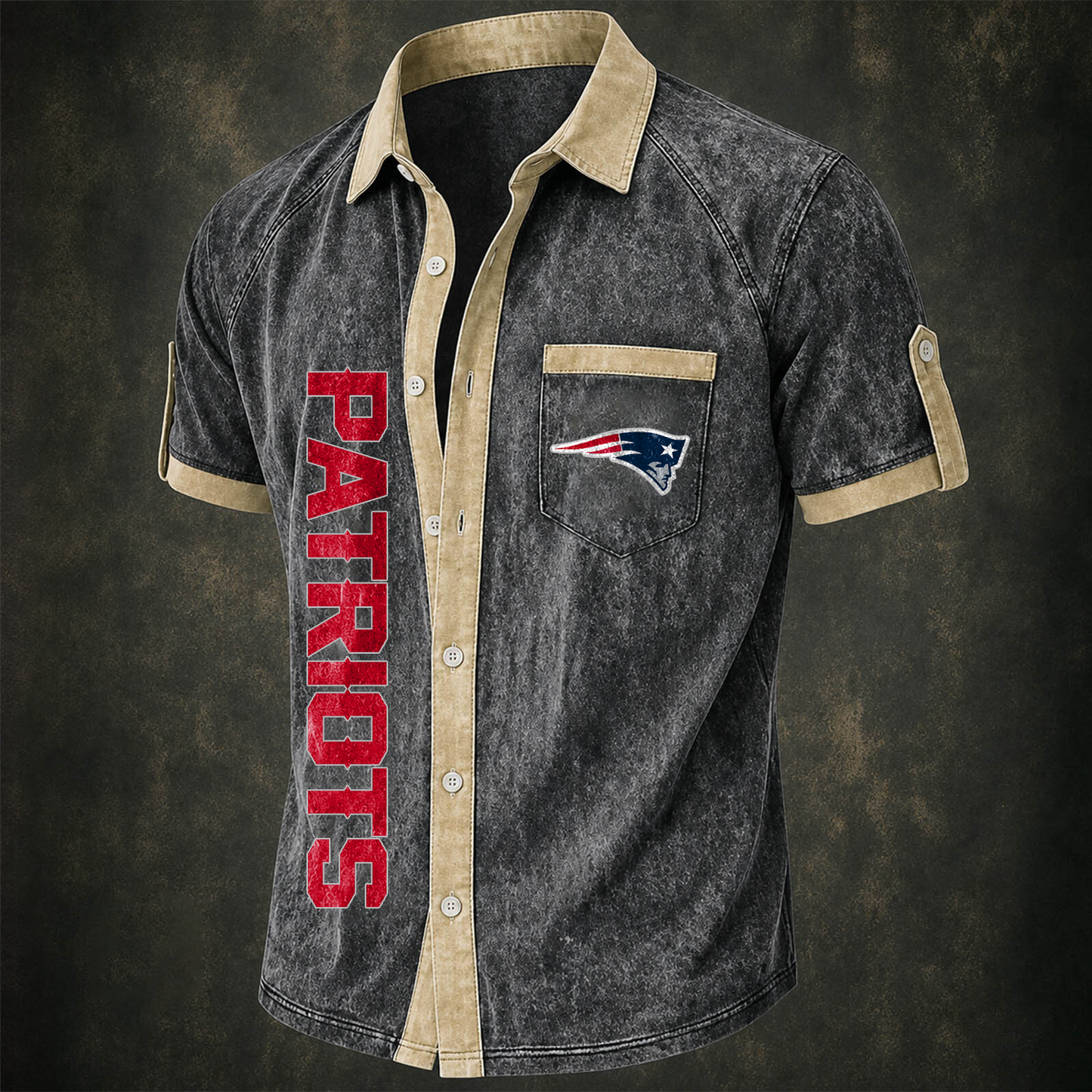 NEP x NFL Short-Sleeve Button-Up Sports Shirt