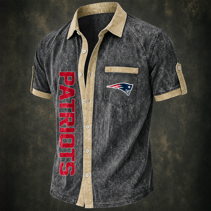 NEP x NFL Short-Sleeve Button-Up Sports Shirt
