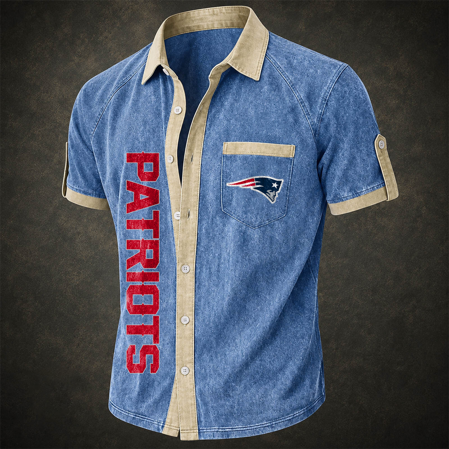 NEP x NFL Short-Sleeve Button-Up Sports Shirt