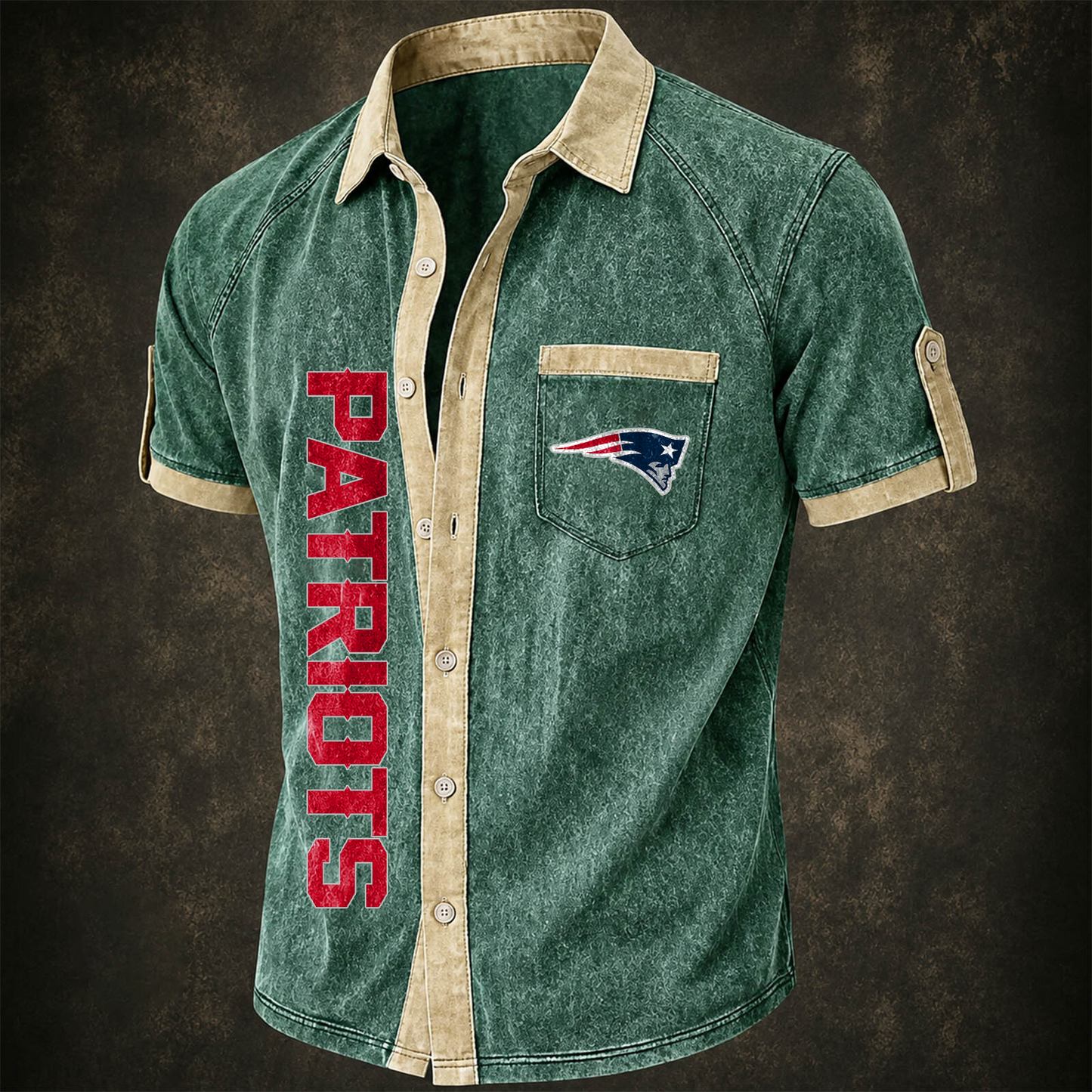 NEP x NFL Short-Sleeve Button-Up Sports Shirt