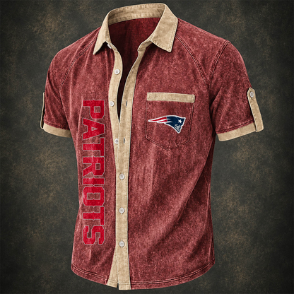 NEP x NFL Short-Sleeve Button-Up Sports Shirt
