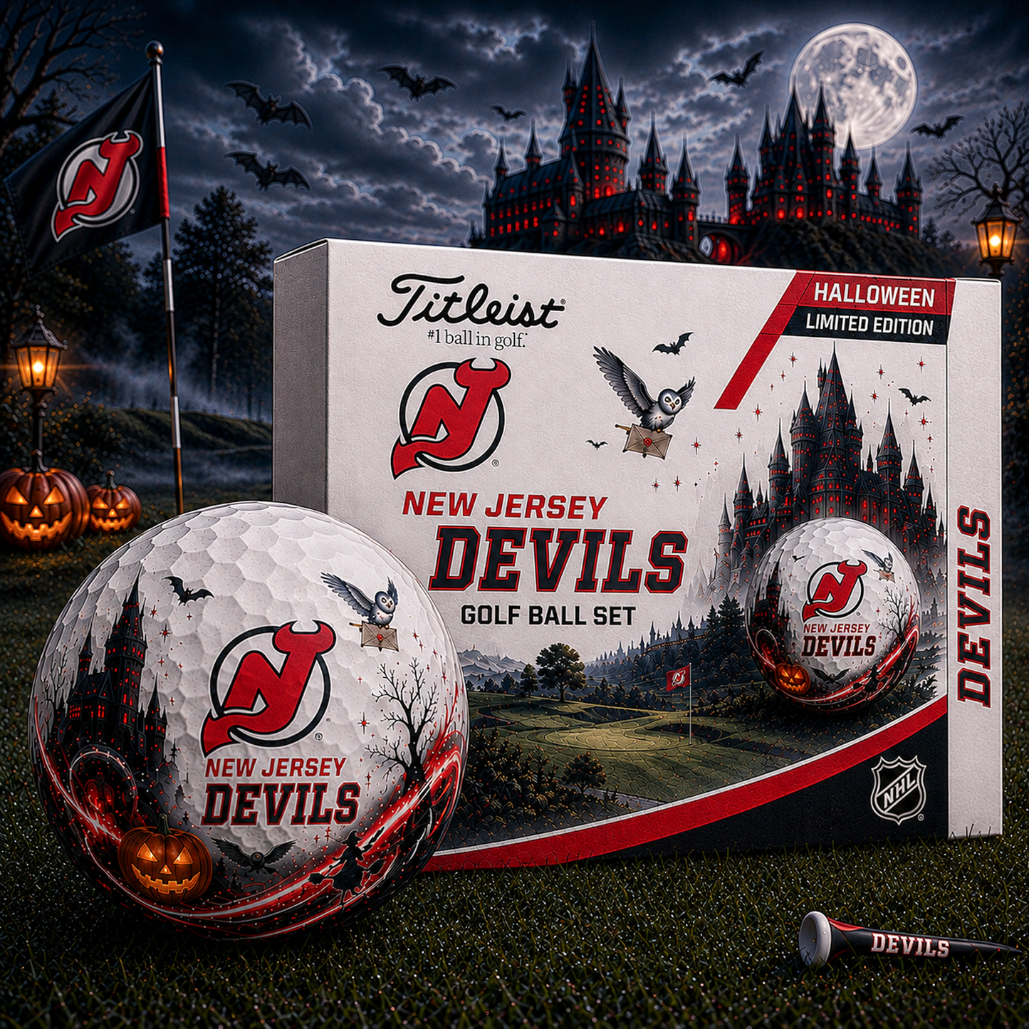 NJD x NHL Halloween Edition Golf Ball Set Premium Golf Balls