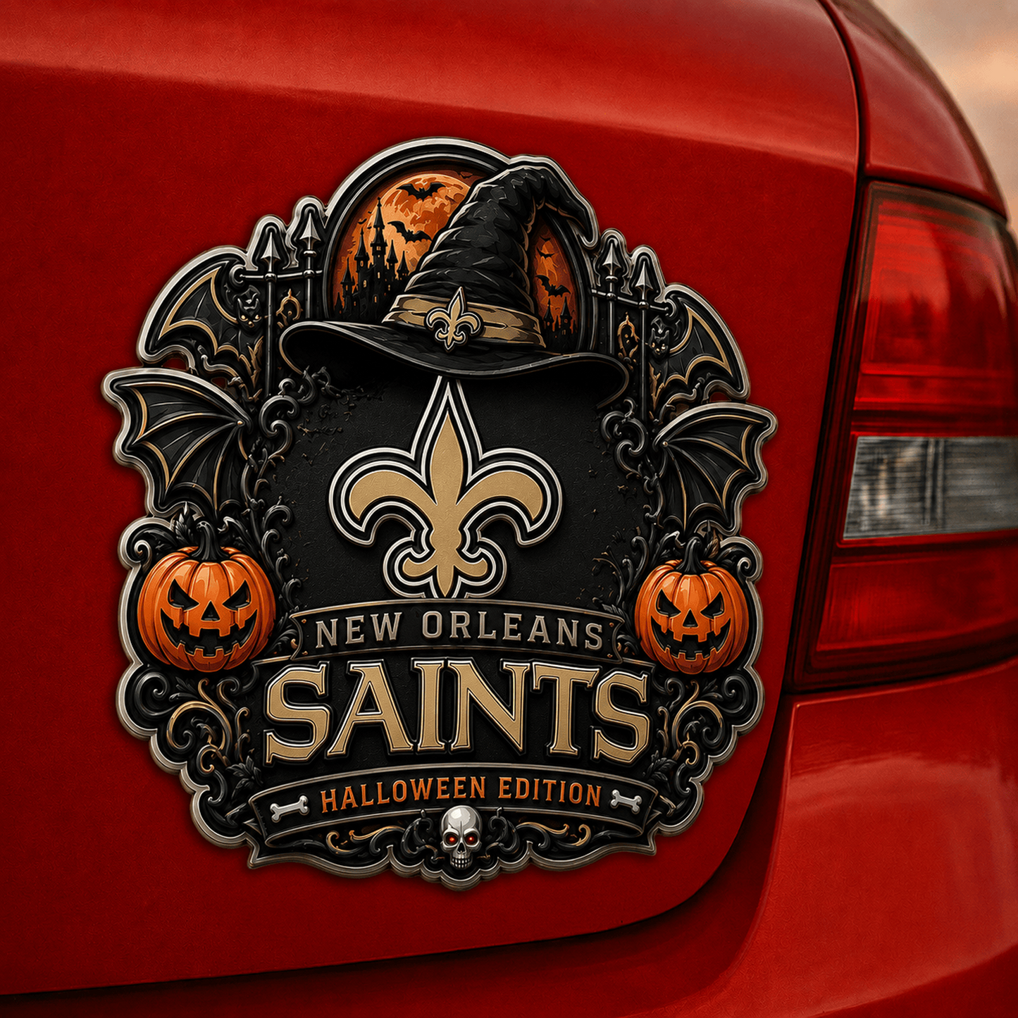 NO x NFL Halloween Edition Car Namge Badge