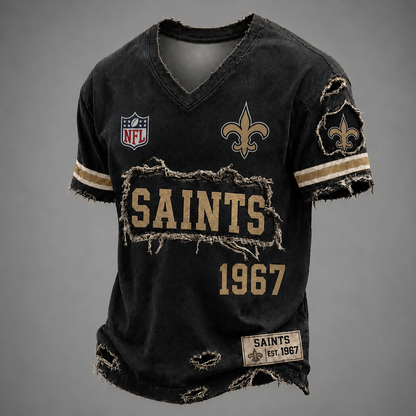 NO x NFL LUXURY V-Neck T-Shirt 3005 DatND DVT