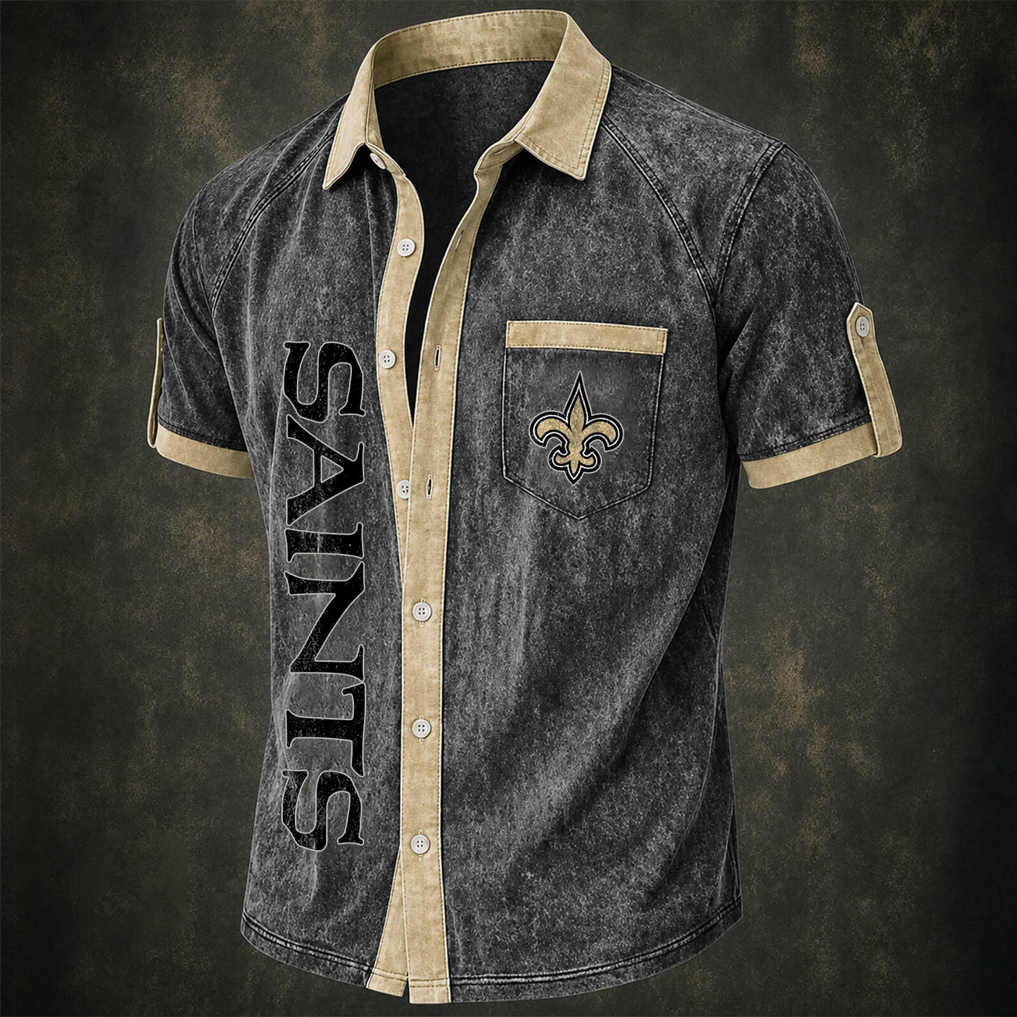 NO x NFL Short-Sleeve Button-Up Sports Shirt