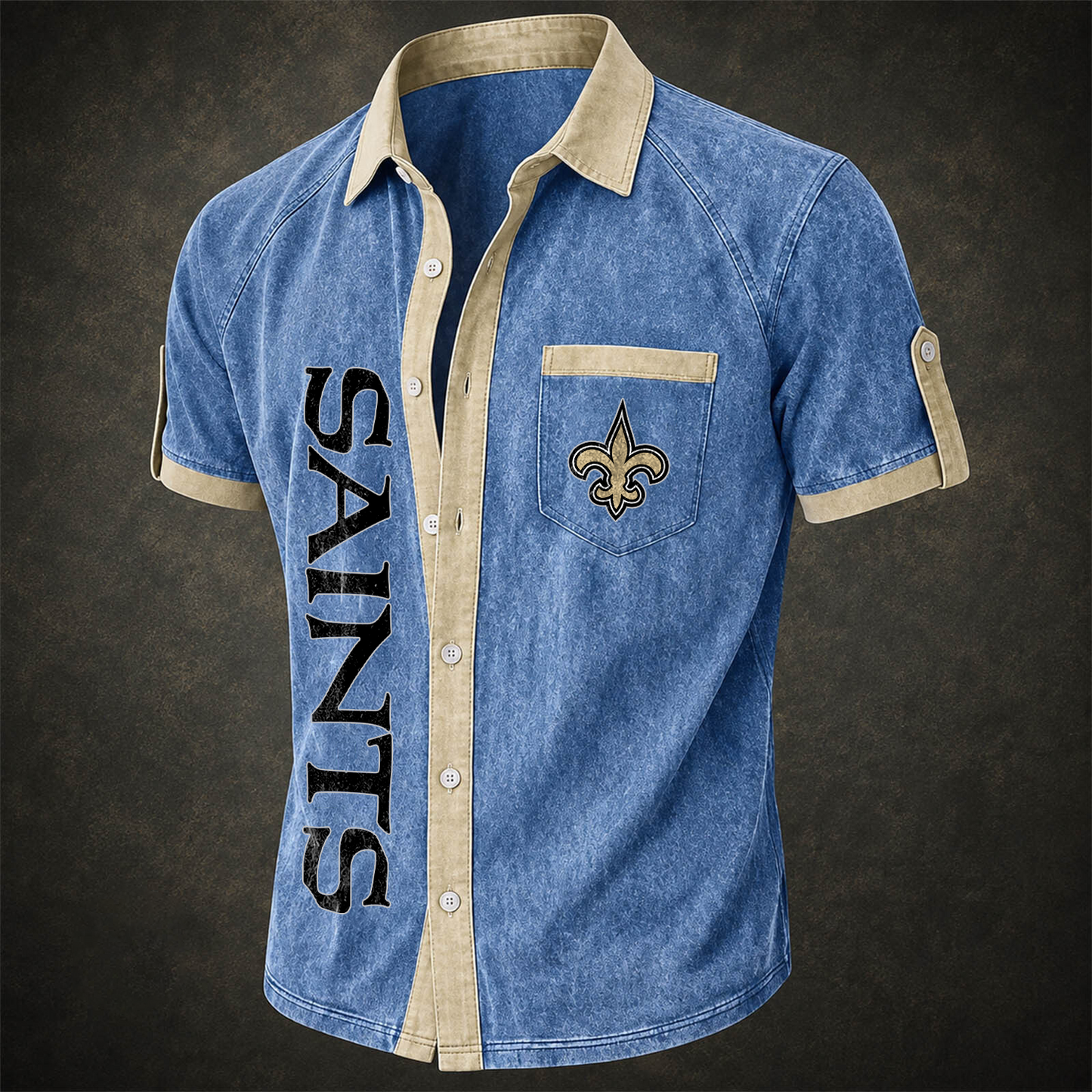 NO x NFL Short-Sleeve Button-Up Sports Shirt