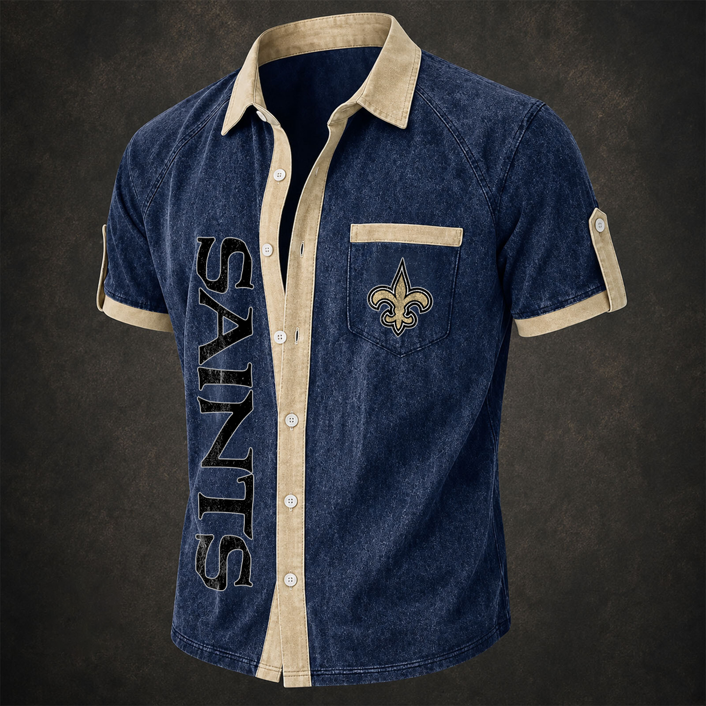 NO x NFL Short-Sleeve Button-Up Sports Shirt