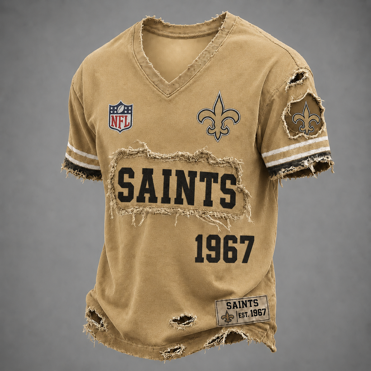 NO x NFL LUXURY V-Neck T-Shirt 3005 DatND DVT