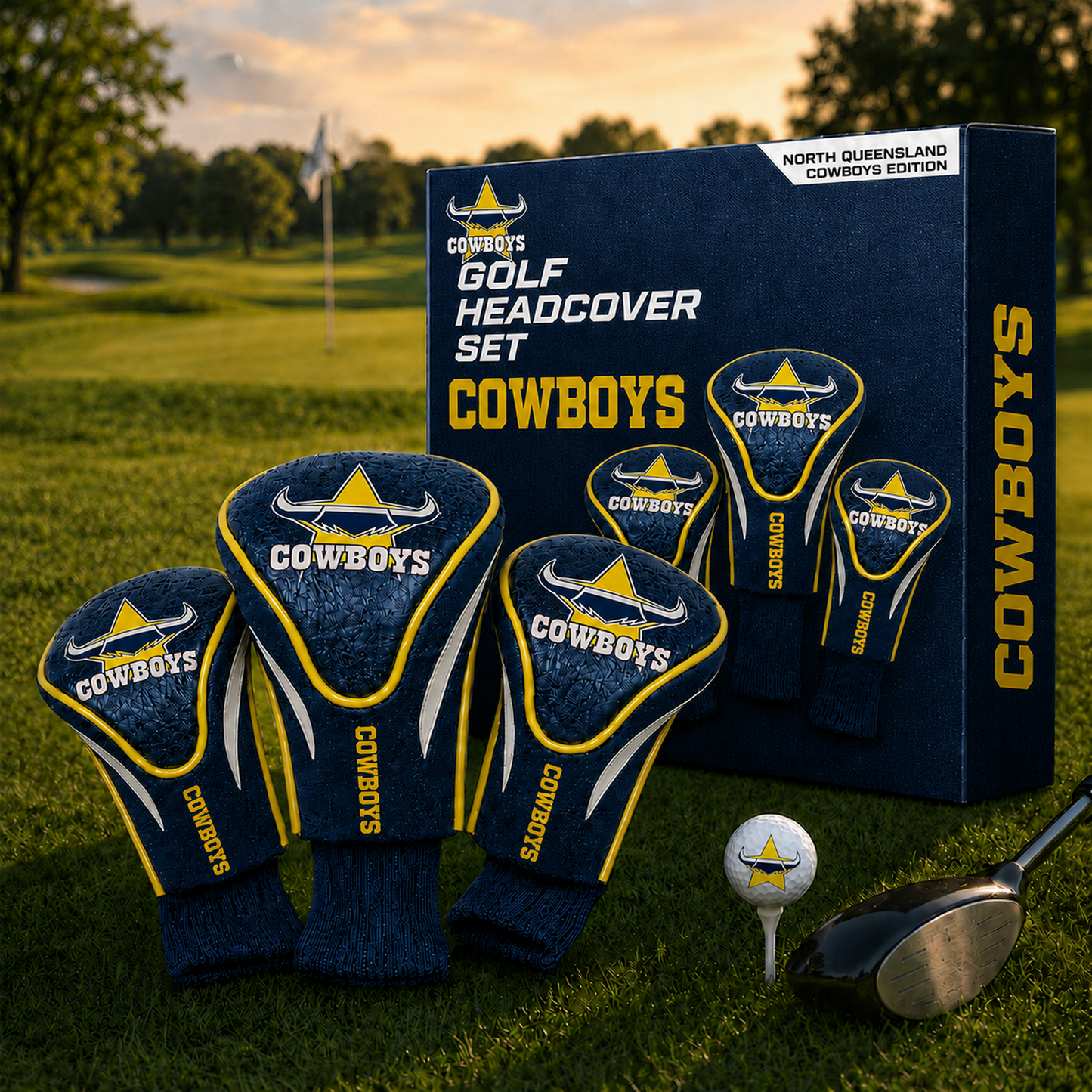 NQC Team Golf NRL 3-Pack Contour Sock Headcovers
