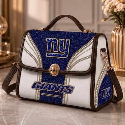 NYG x NFL Glitter Leather Handbag