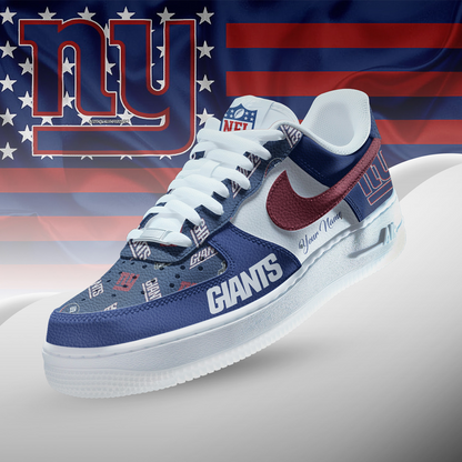 NYG x NFL Personalized Team Icon AF1 Shoes
