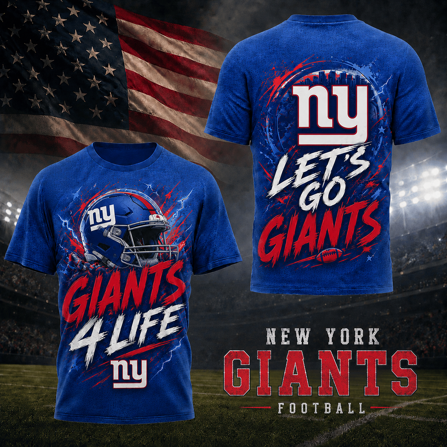 NYG x NFL Premium Fan For Life 3D Shirt