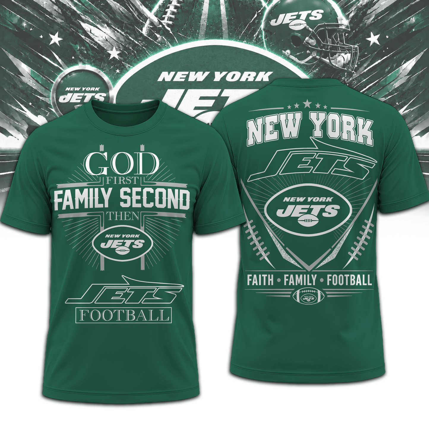 NYJ x NFL Faith, Family, Football 3D Shirt