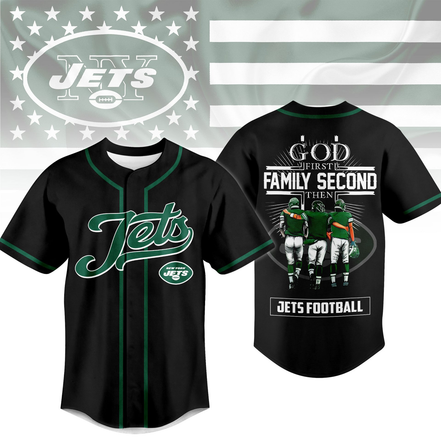 NYJ x NFL God First, Family Second ƒ?? Faith & Brotherhood Football Jersey