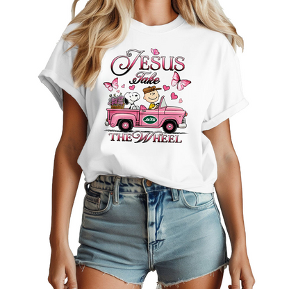 NYJ x NFL Jesus Take The Wheel God Is Good 3D Shirt