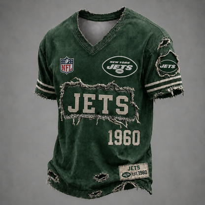 NYJ x NFL LUXURY V-Neck T-Shirt 3005 DatND DVT