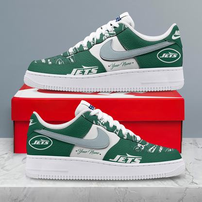 NYJ x NFL Personalized Team Icon AF1 Shoes