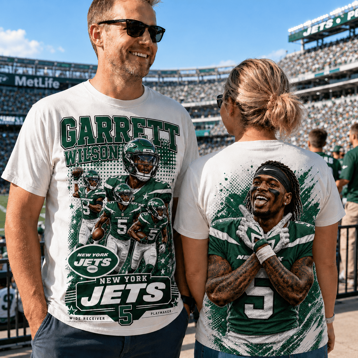 NYJ x NFL Premium Football Player Graphic Shirt