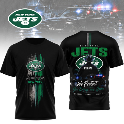 NYJ x NFL Premium Police Tribute Team 3D Shirt