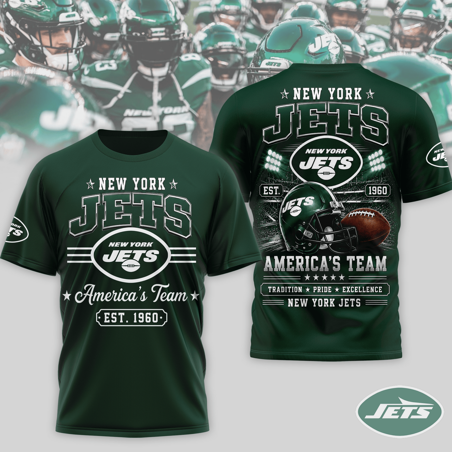 NYJ x NFL Premium Team Tradition Pride 3D Shirt