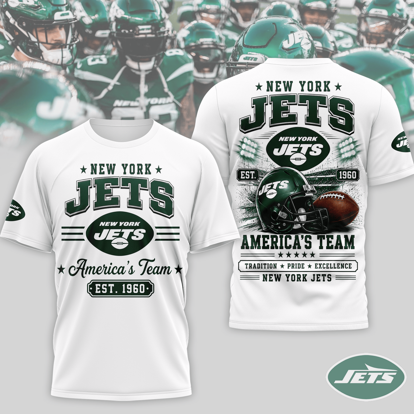 NYJ x NFL Premium Team Tradition Pride 3D Shirt