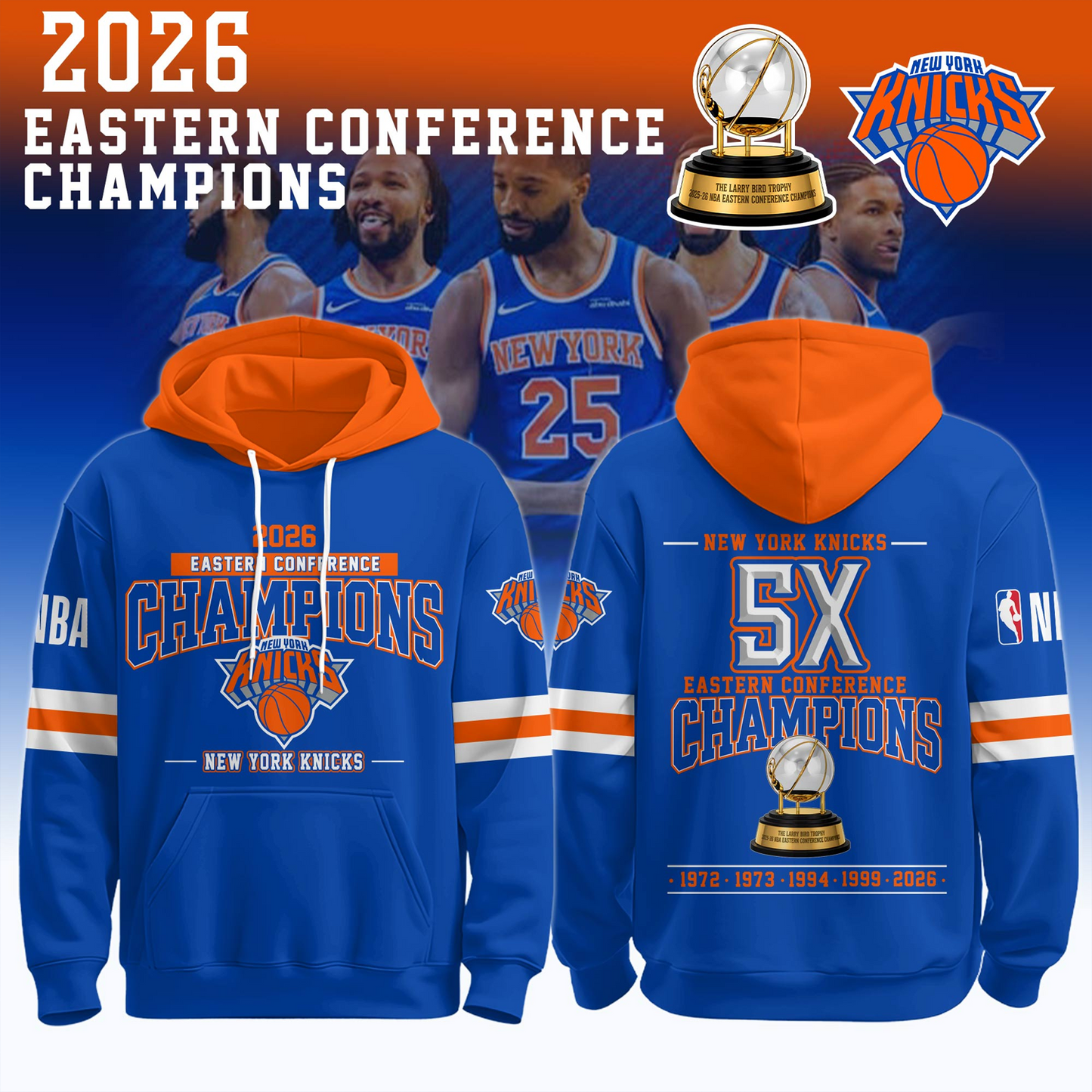 NYK 2026 Eastern Conference Champions Basketball 3D Shirt V1 2605 DatND DVT