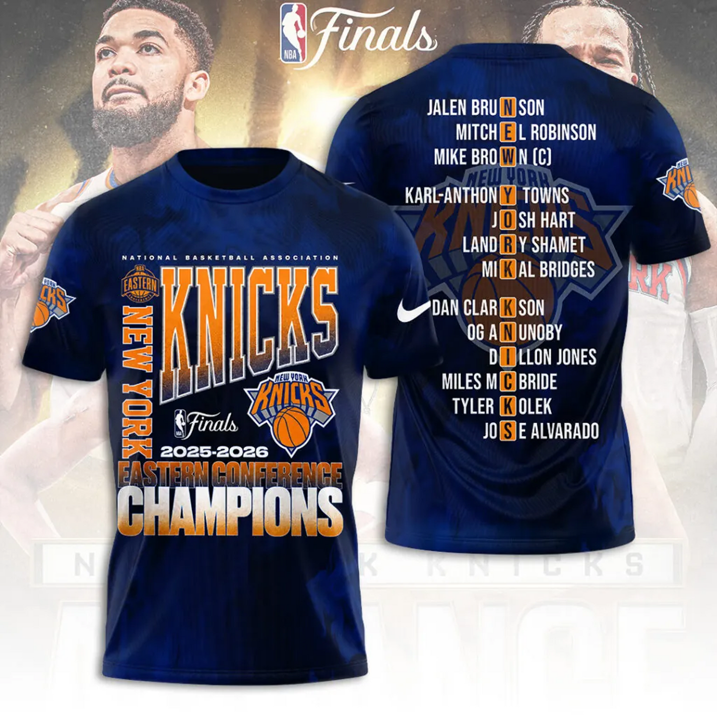 NYK x NBA Eastern Conference 2026 Aparael 3D V1 DATND TANTD