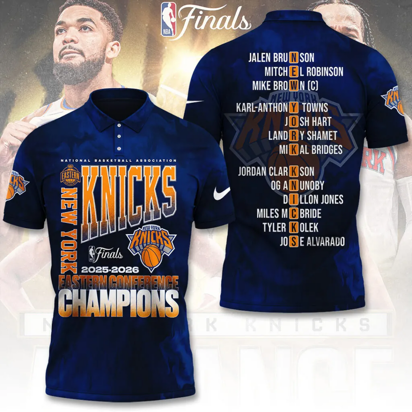 NYK x NBA Eastern Conference 2026 Aparael 3D V1 DATND TANTD