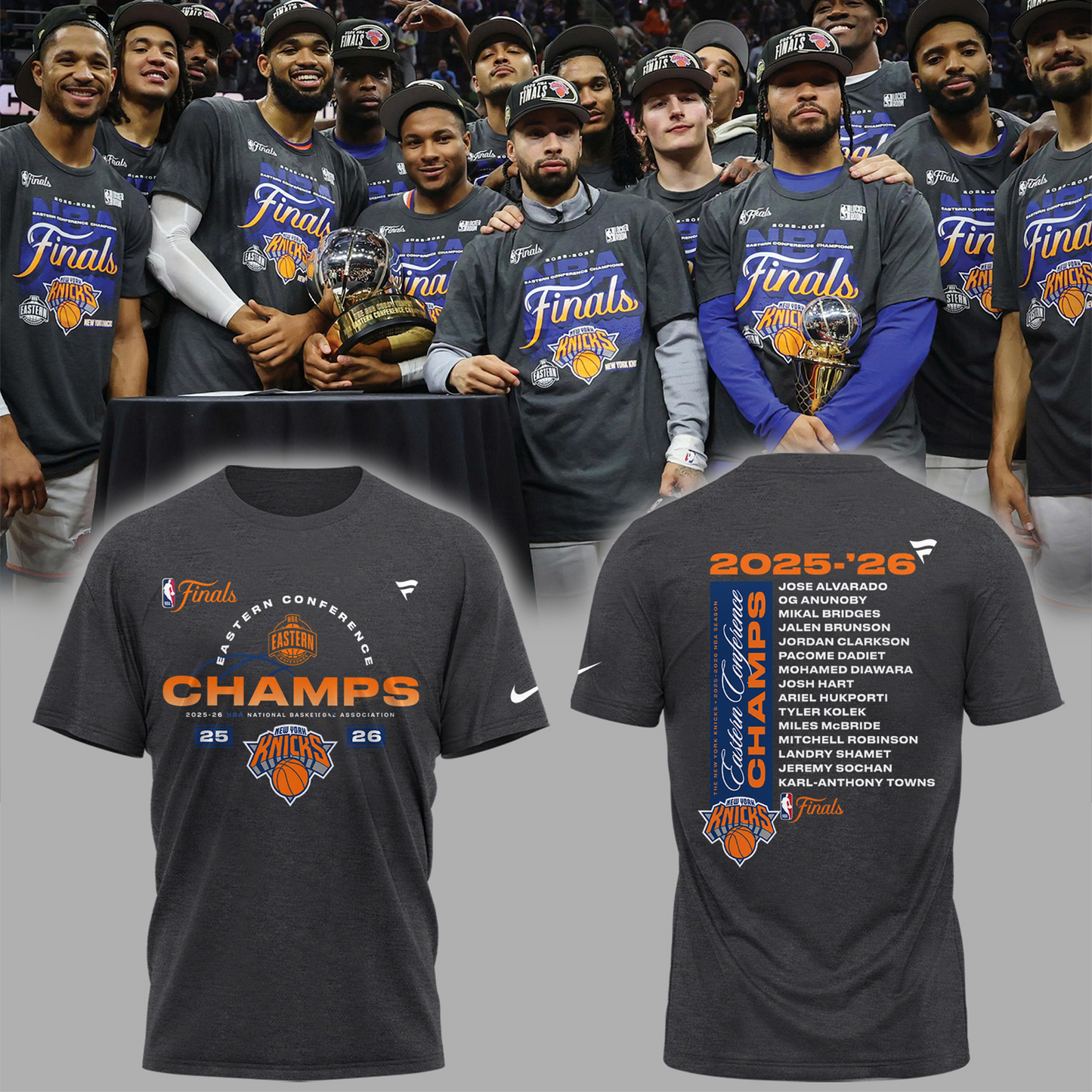 NYK x NBA Eastern Conference Champions 3D Shirt 2605 V2 DatND DVT