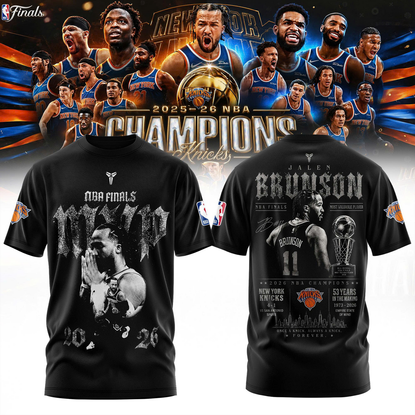 NYK x NBA Final Champions 2025-26 3D Aparael V4 150626