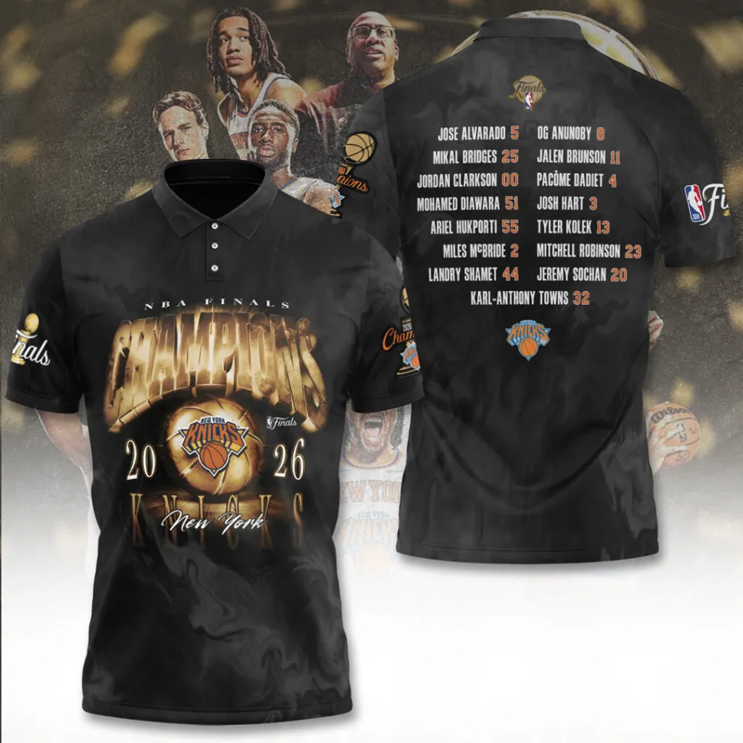 NYK x NBA Finals Champions 2026 3D Shirt V1 1506