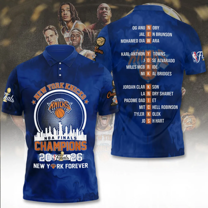 NYK x NBA Finals Champions 2026 3D Shirt V1 1606