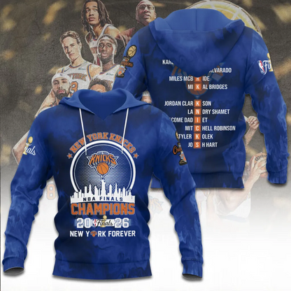 NYK x NBA Finals Champions 2026 3D Shirt V1 1606
