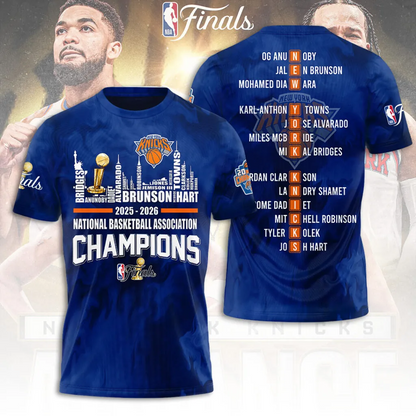 NYK x NBA Finals Champions 2026 3D Shirt V2 1606