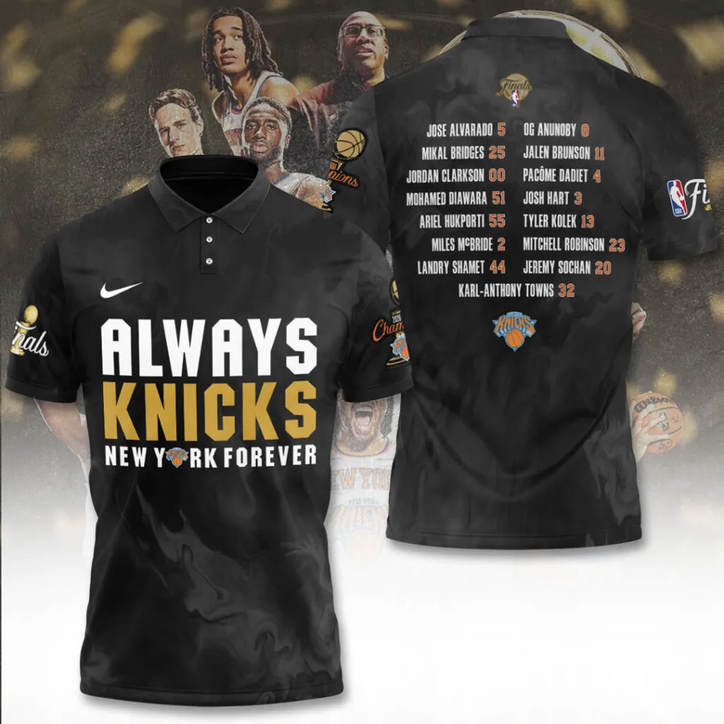 NYK x NBA Finals Champions 2026 3D Shirt V3 1506