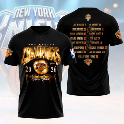 NYK x NBA Finals Champions 2026 3D Shirt V4 1606