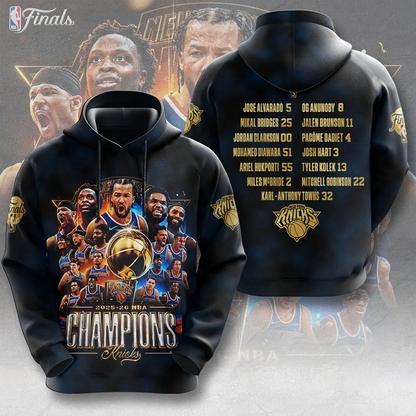 NYK x NBA Finals Champions 2026 3D Shirt V5 1606