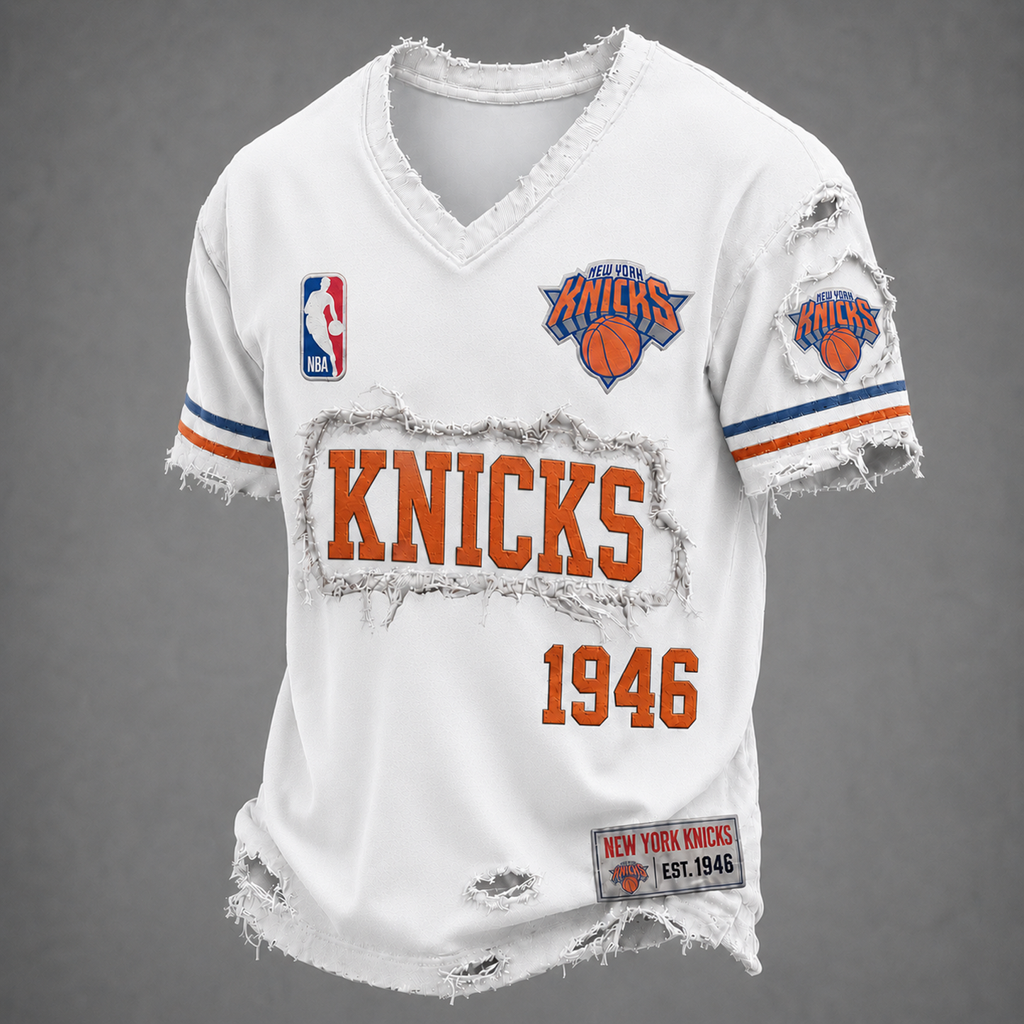 NYK x NBA LUXURY V-Neck T-Shirt 0306 DatND DVT