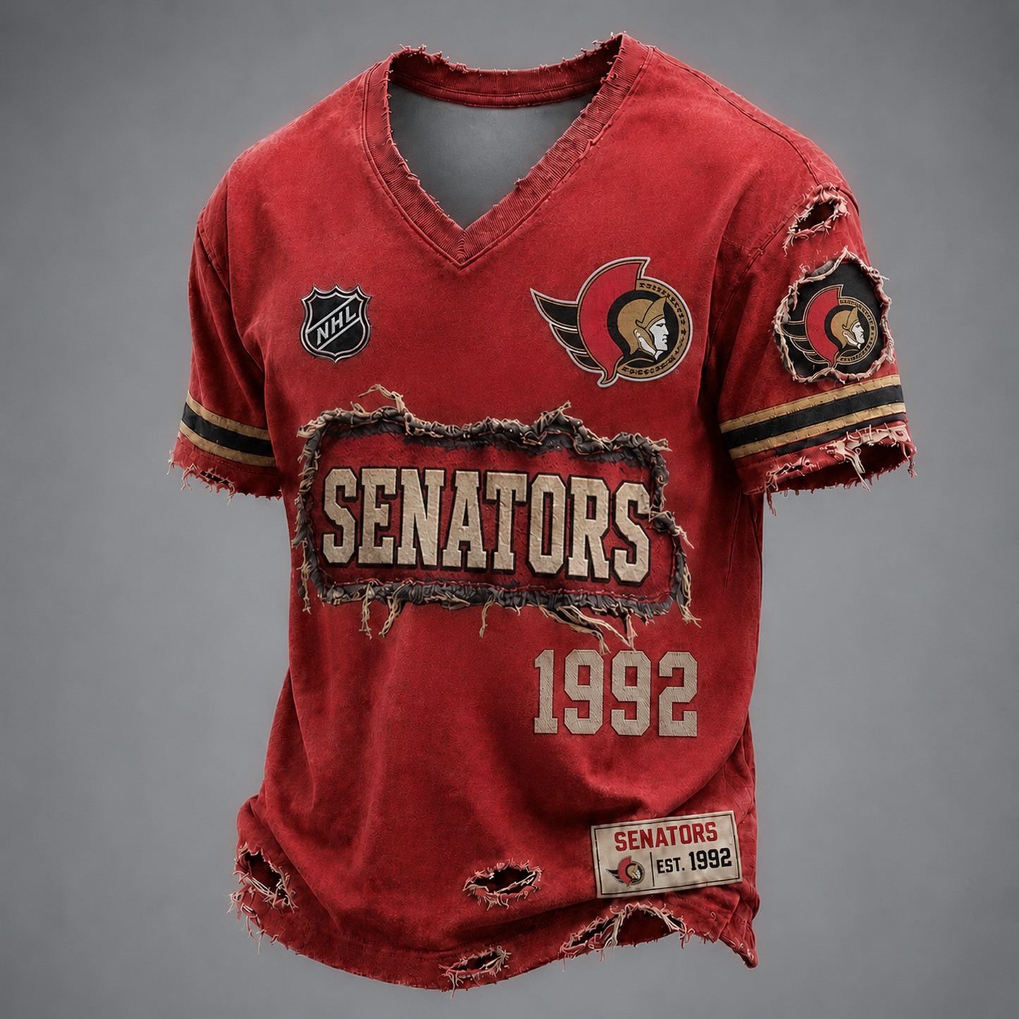 OTT x NHL LUXURY V-Neck T-Shirt 2705 DatND DVT