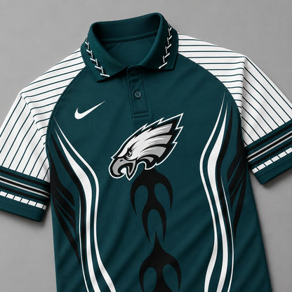 PE Premium NFL Flame Stripe Athletic Polo Shirt
