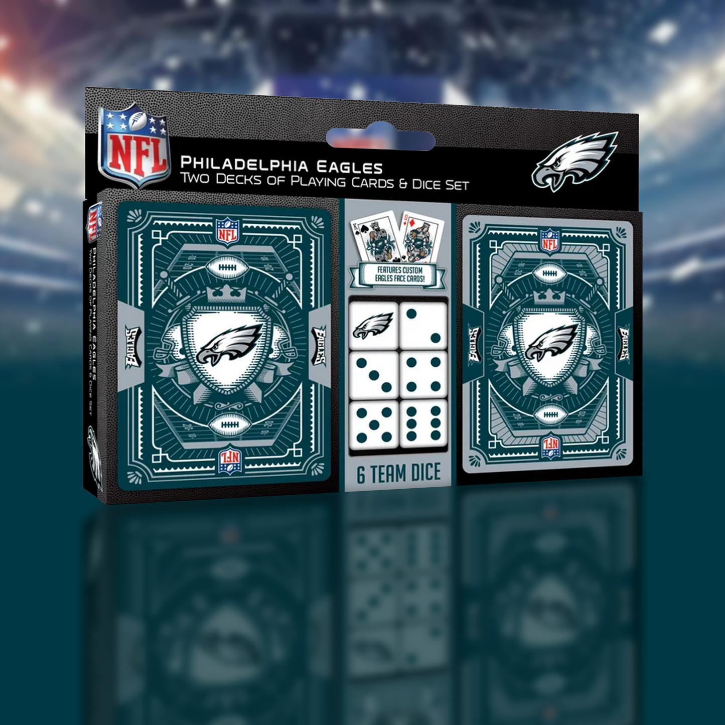 PHI x NFL 2-Pack Playing Cards & Dice Set